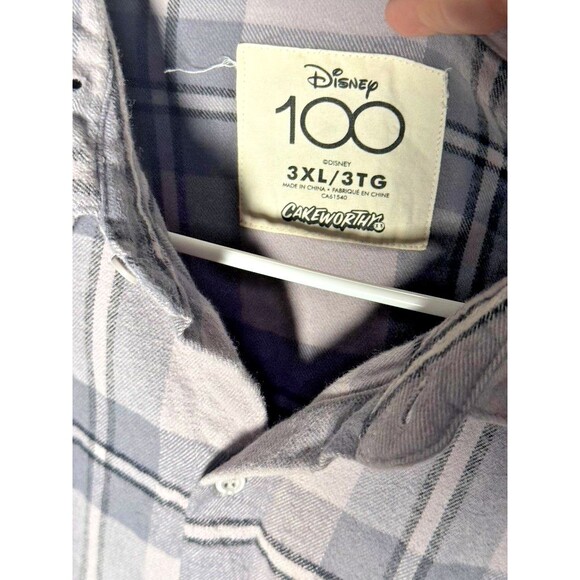 CAKEWORTHY X DISNEY Steamboat Willie Grey Flannel Shirt Size 3XL EUC - Picture 4 of 6